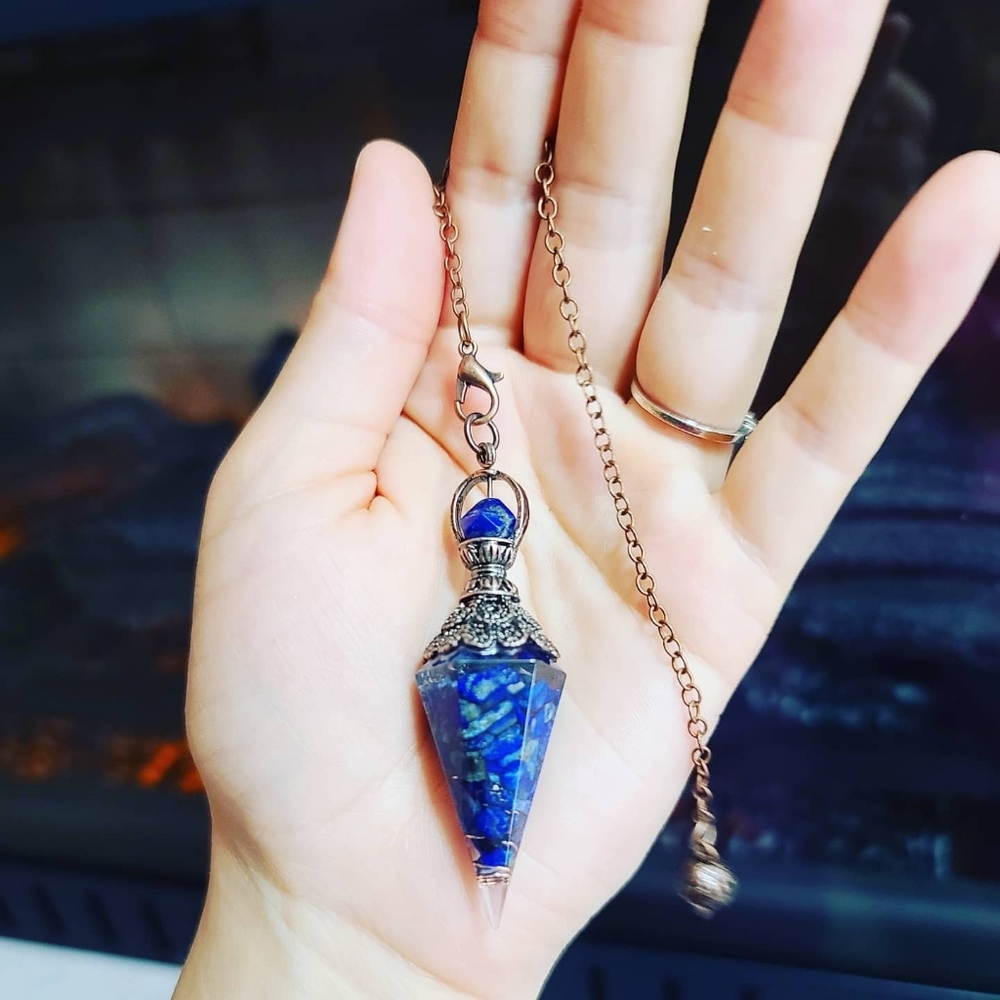 Natural Lapis Lazuli Orgonite Pendulum